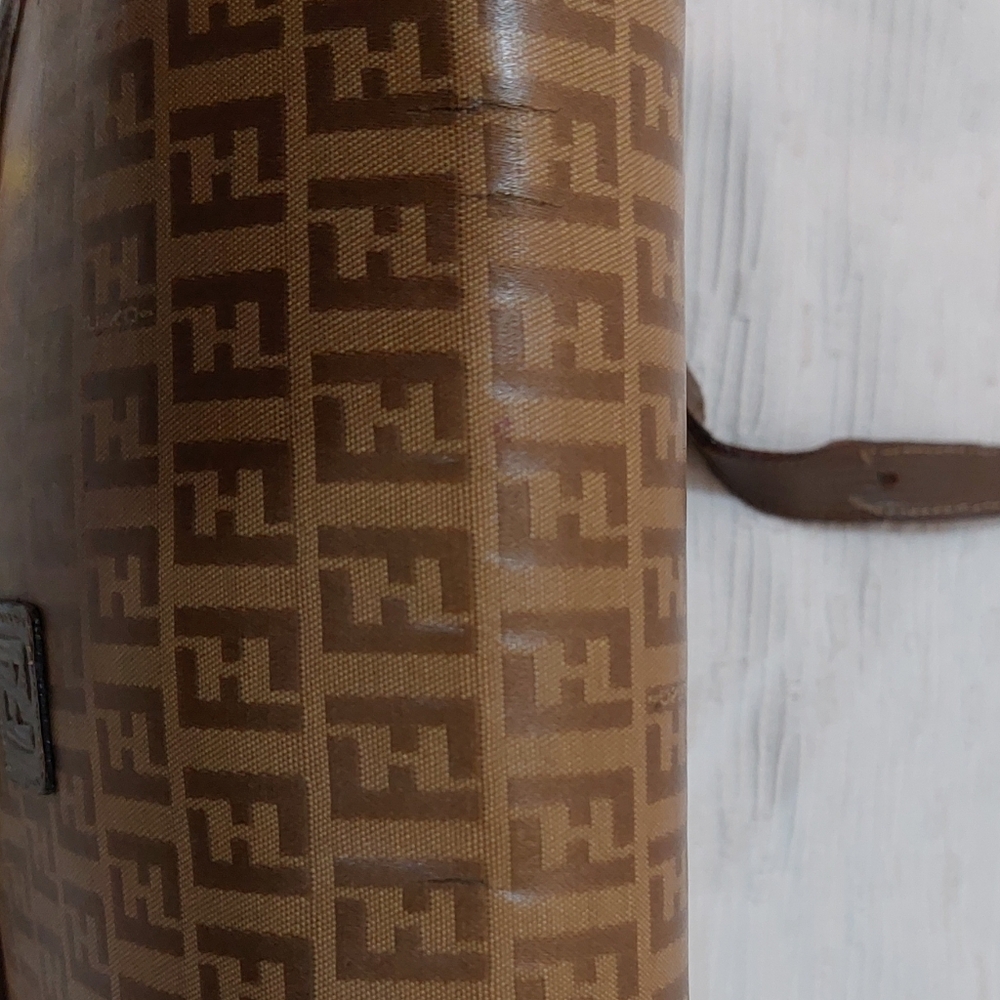 Vintage Fendi Monogram Crossbody with Brown Trim - Picture 8 of 16